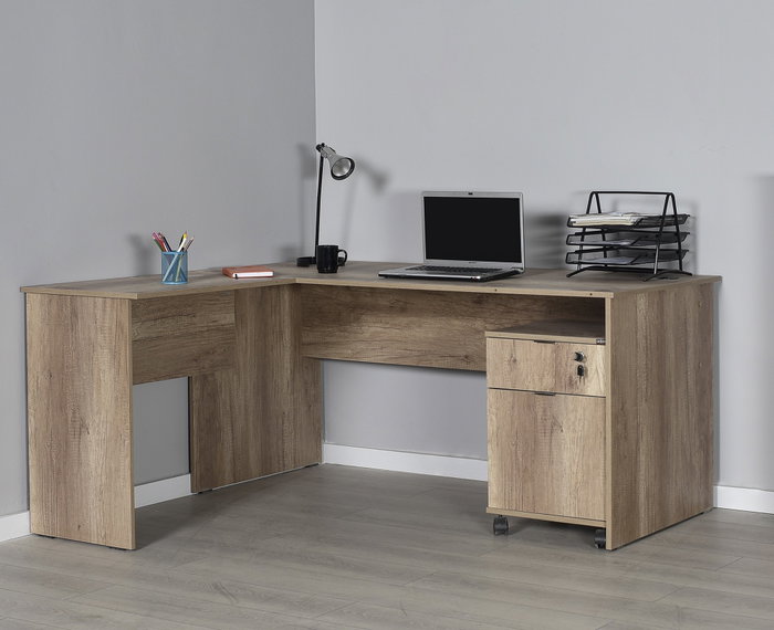 Hanah Home Rms-320-Tt-1 Escritorio de Estudio Nogal Claro